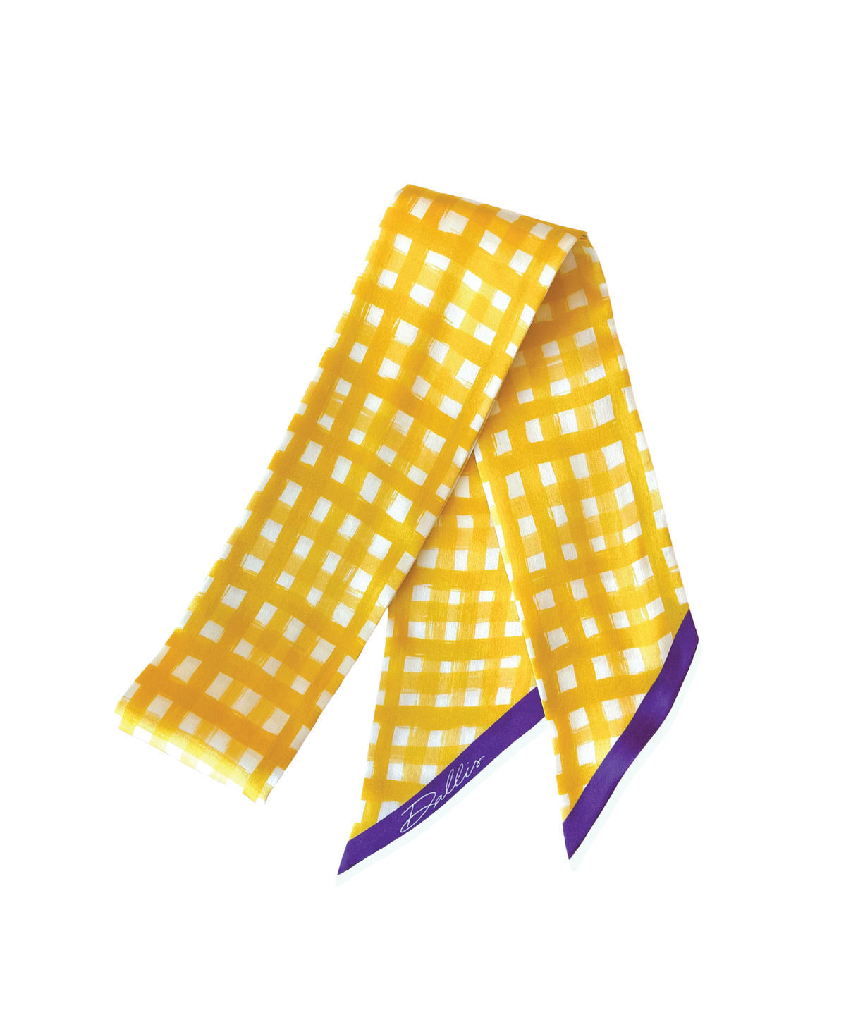 Tailgate Check Twilly in Gold & Purple