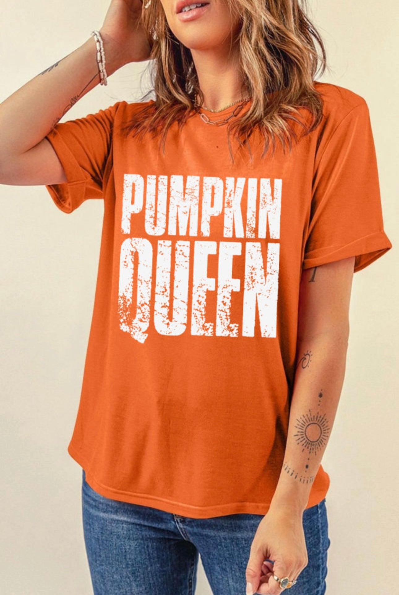 Orange Pumpkin Queen Graphic Tee