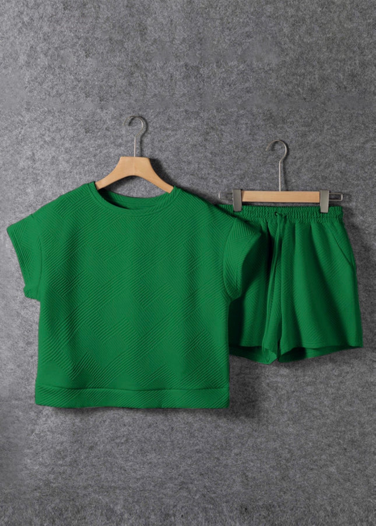 Textured Shorts Set