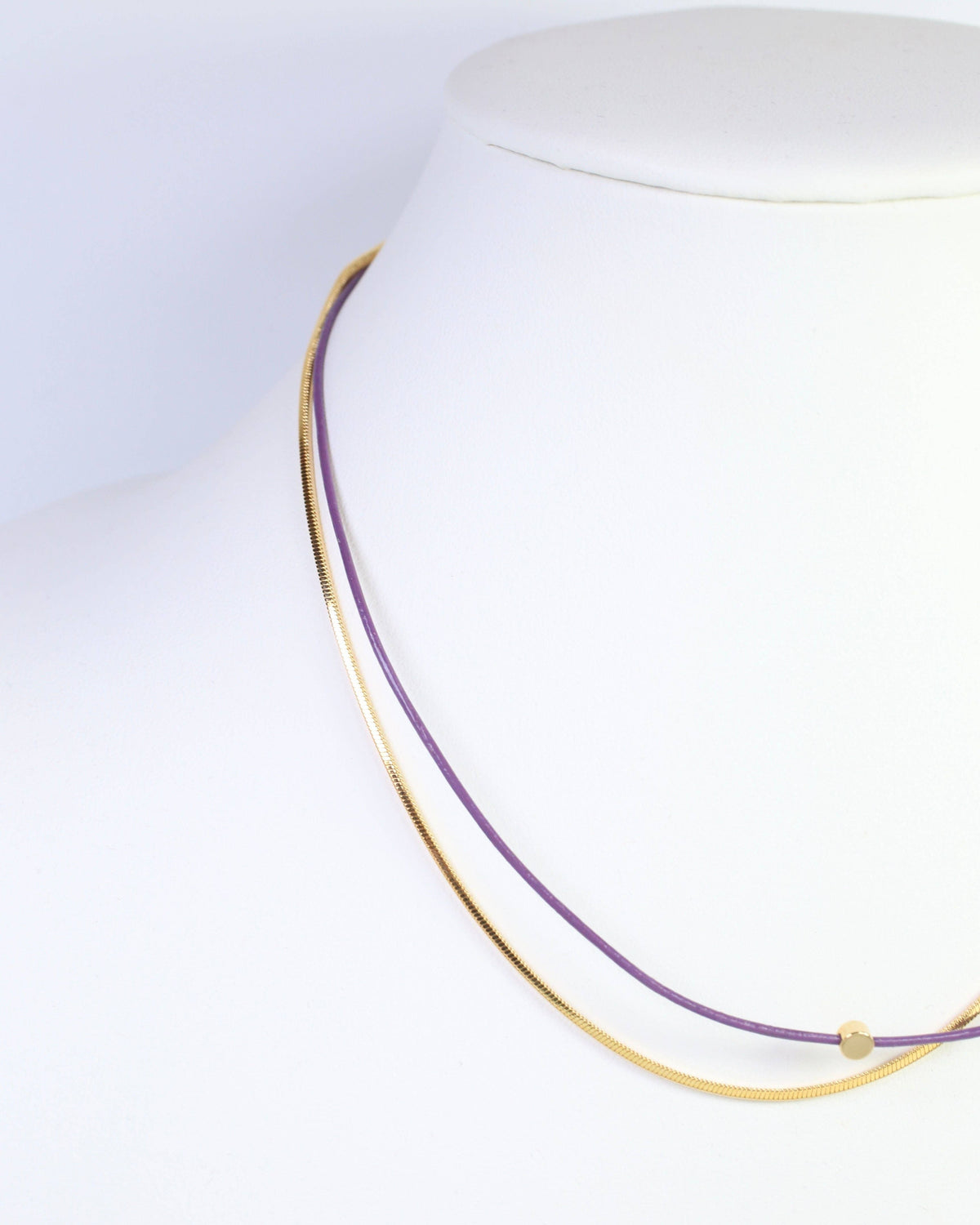 Paula Cord and Chain Layered LSU Necklace
