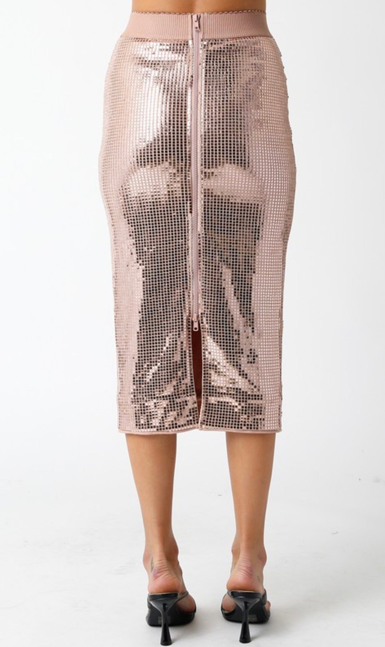 Sequin Midi Skirt