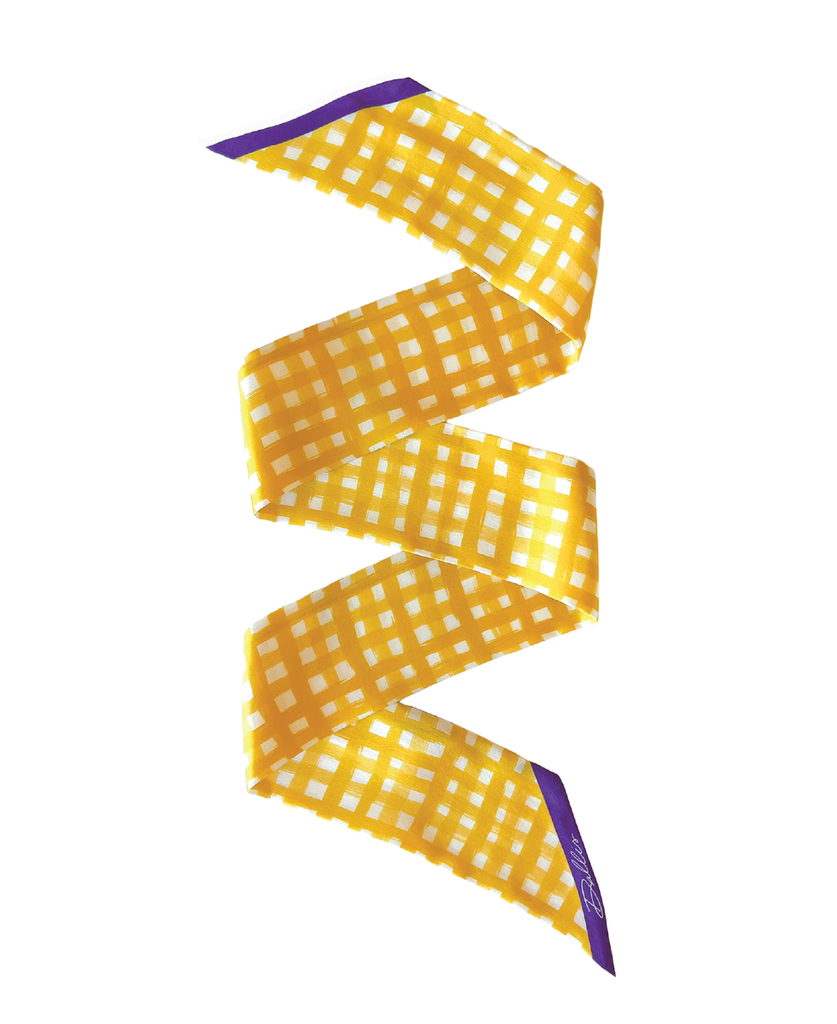 Tailgate Check Twilly in Gold & Purple