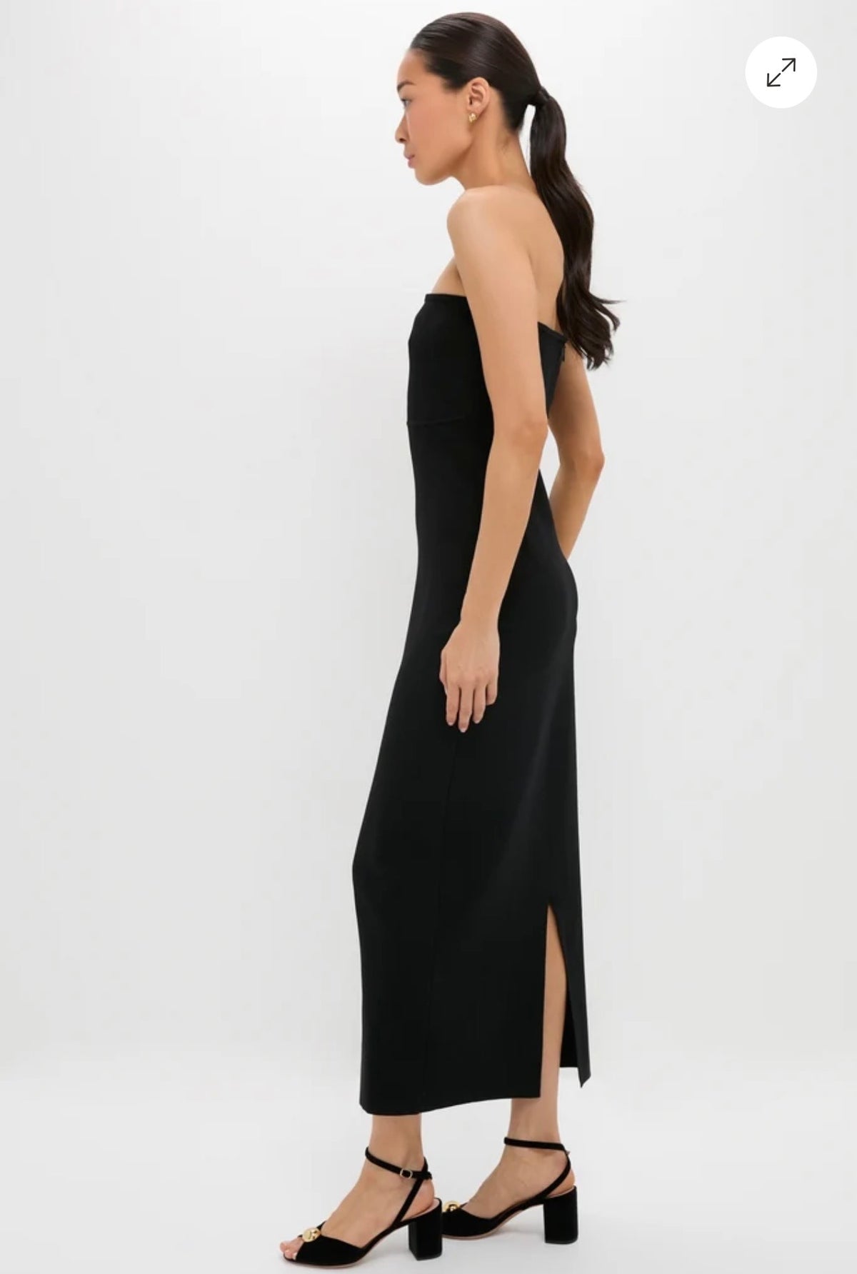 Tuckernuck Black Strapless Joelle Dress-Size Medium