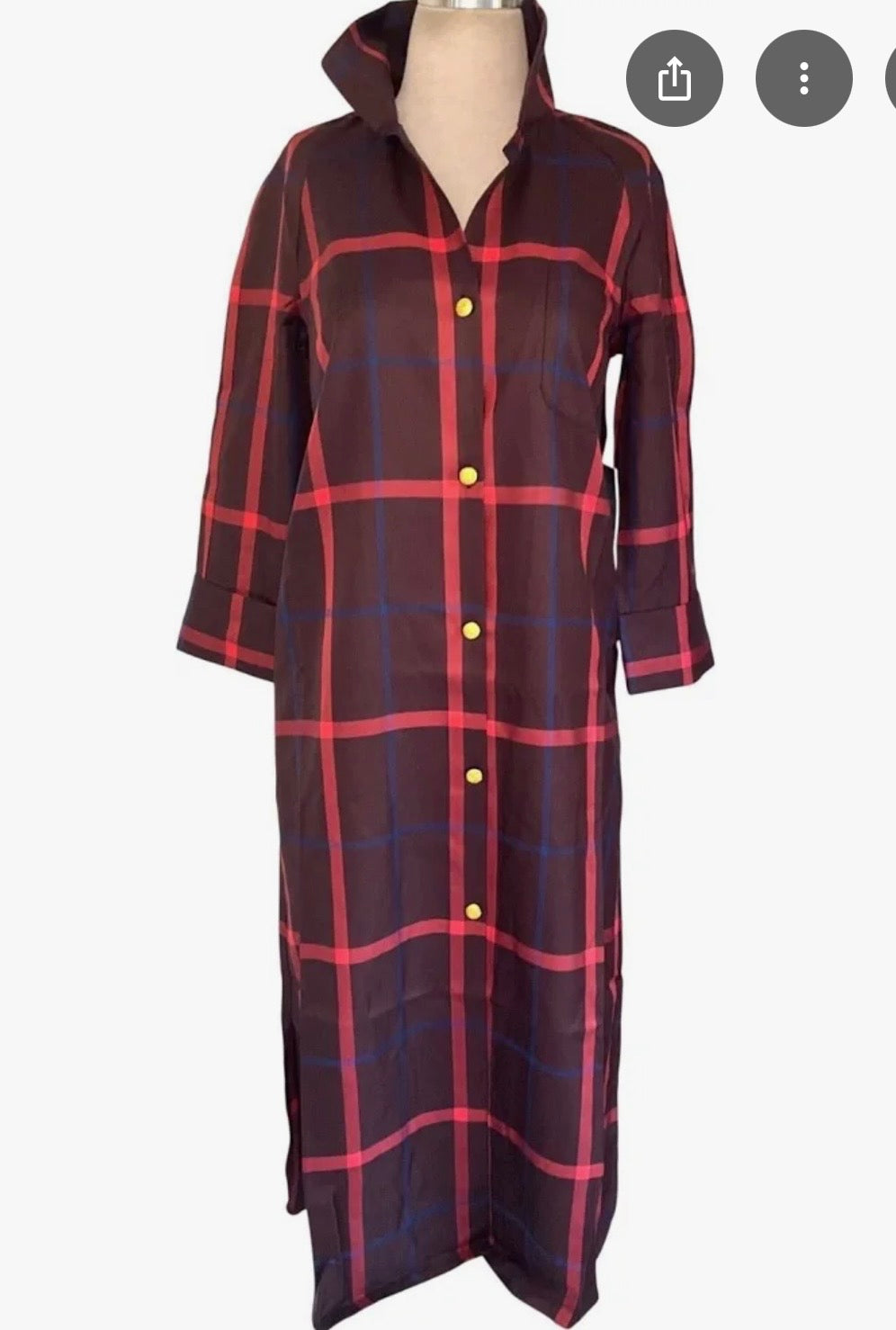 Tuckernuck Hickory Plaid House Dress-Size XS