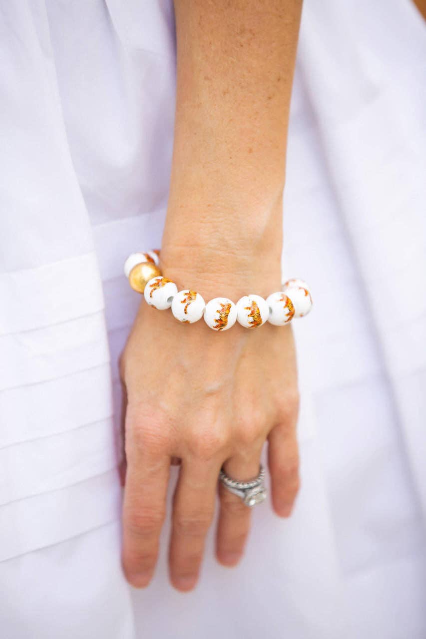 LSU Tiger Beaded Gameday Bracelet