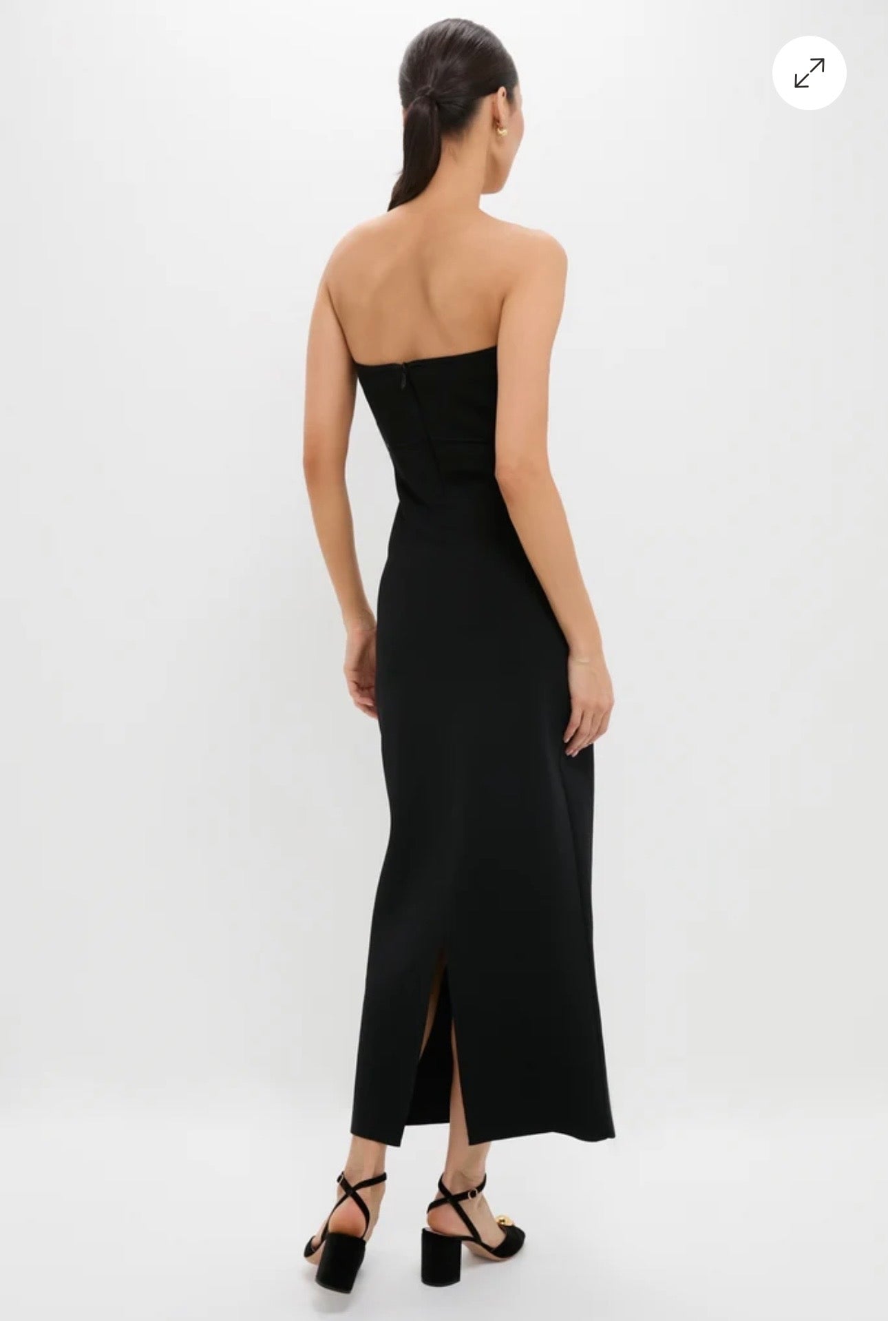 Tuckernuck Black Strapless Joelle Dress-Size Medium