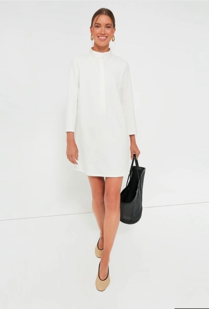 Tuckernuck White Avery Shirt Dress-Size Small