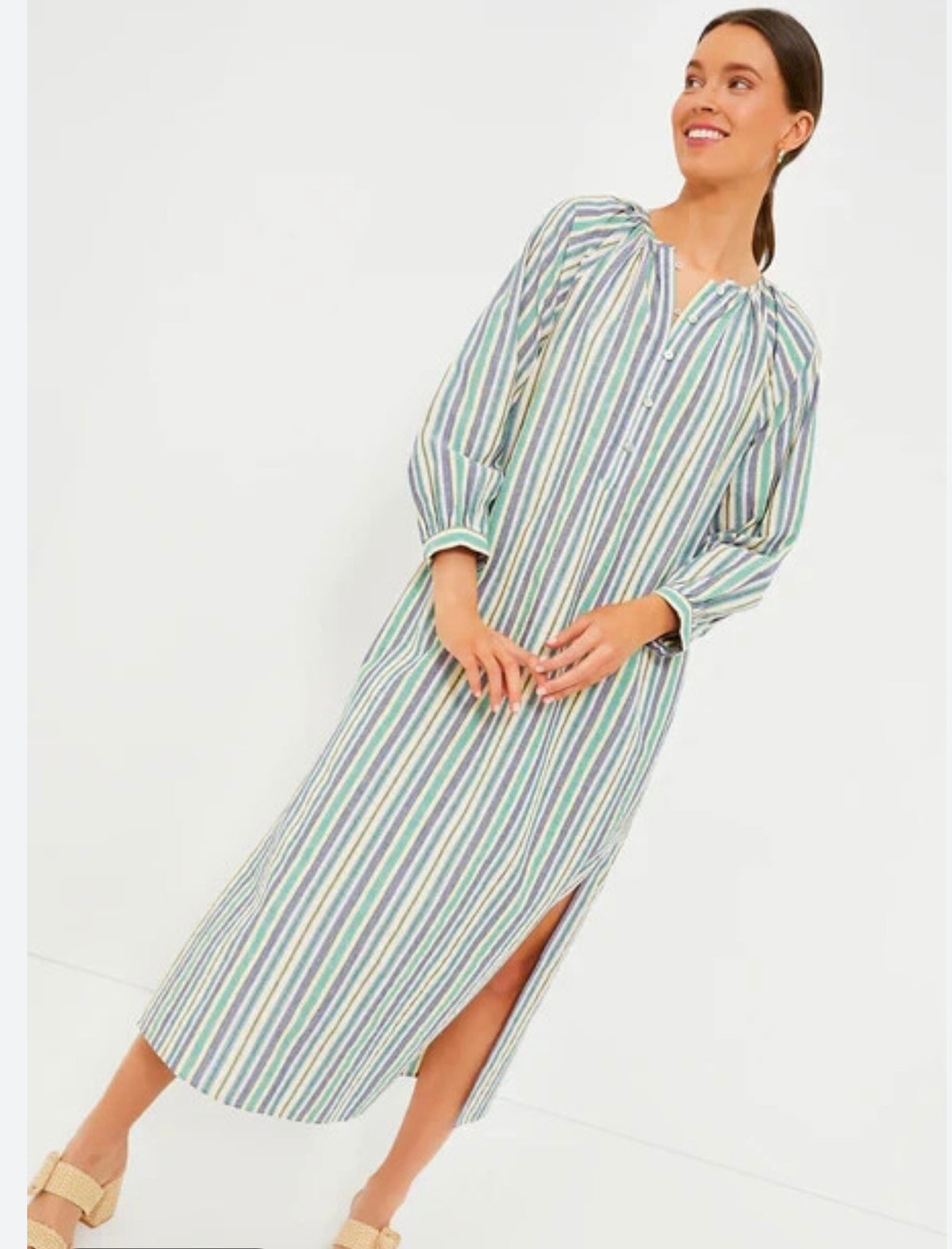 Tuckernuck Pomander Place Striped Heidi Maxi Dress-Size XS