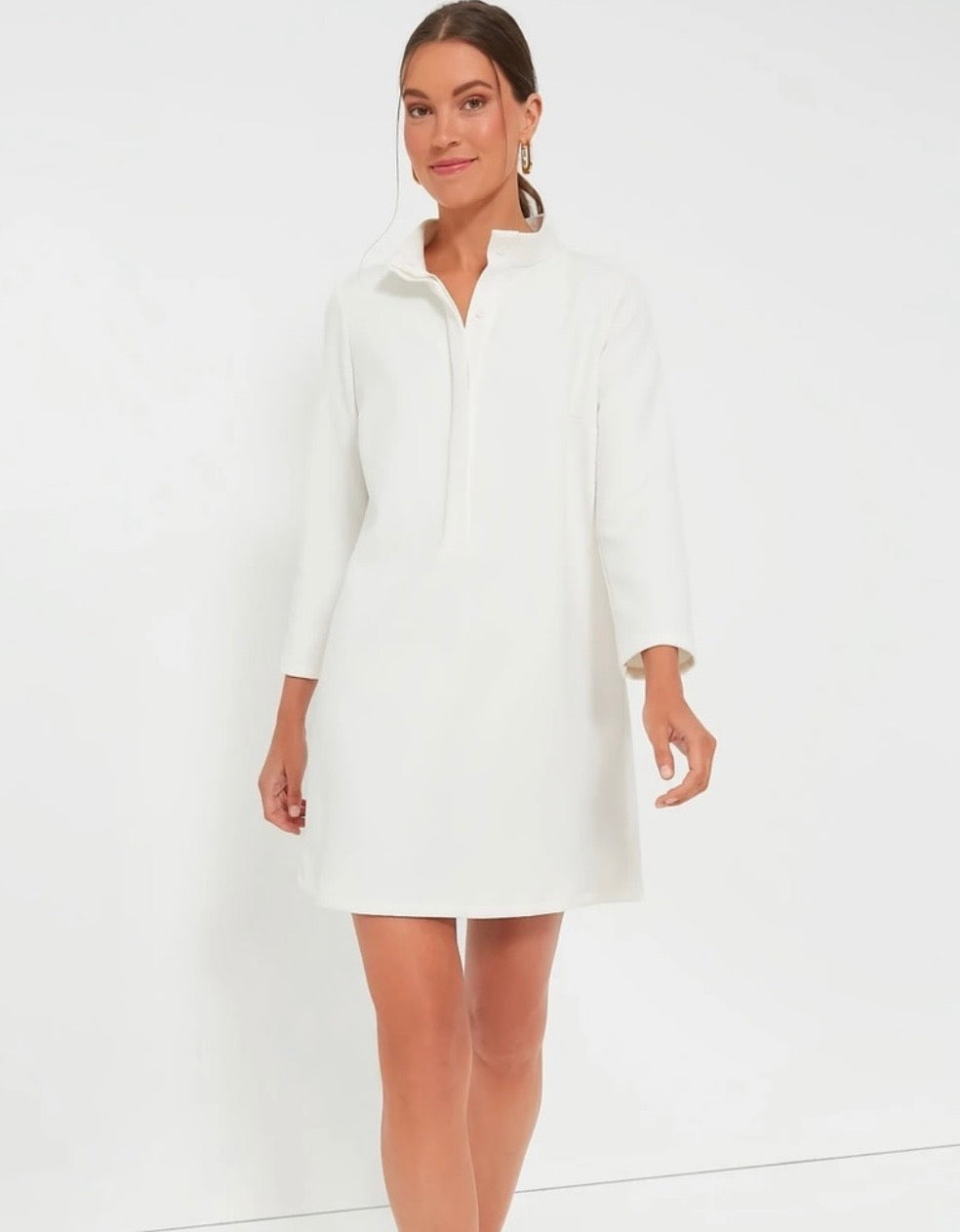 Tuckernuck White Avery Shirt Dress-Size Small
