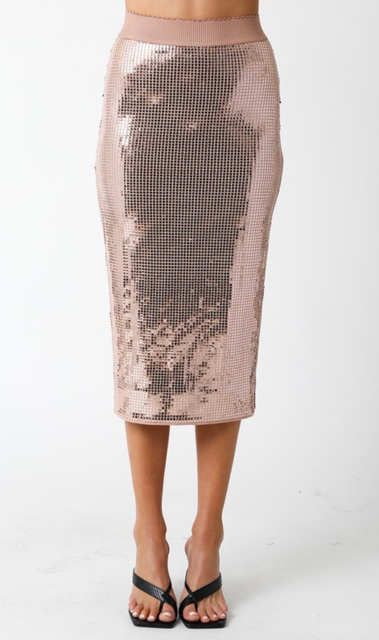 Sequin Midi Skirt