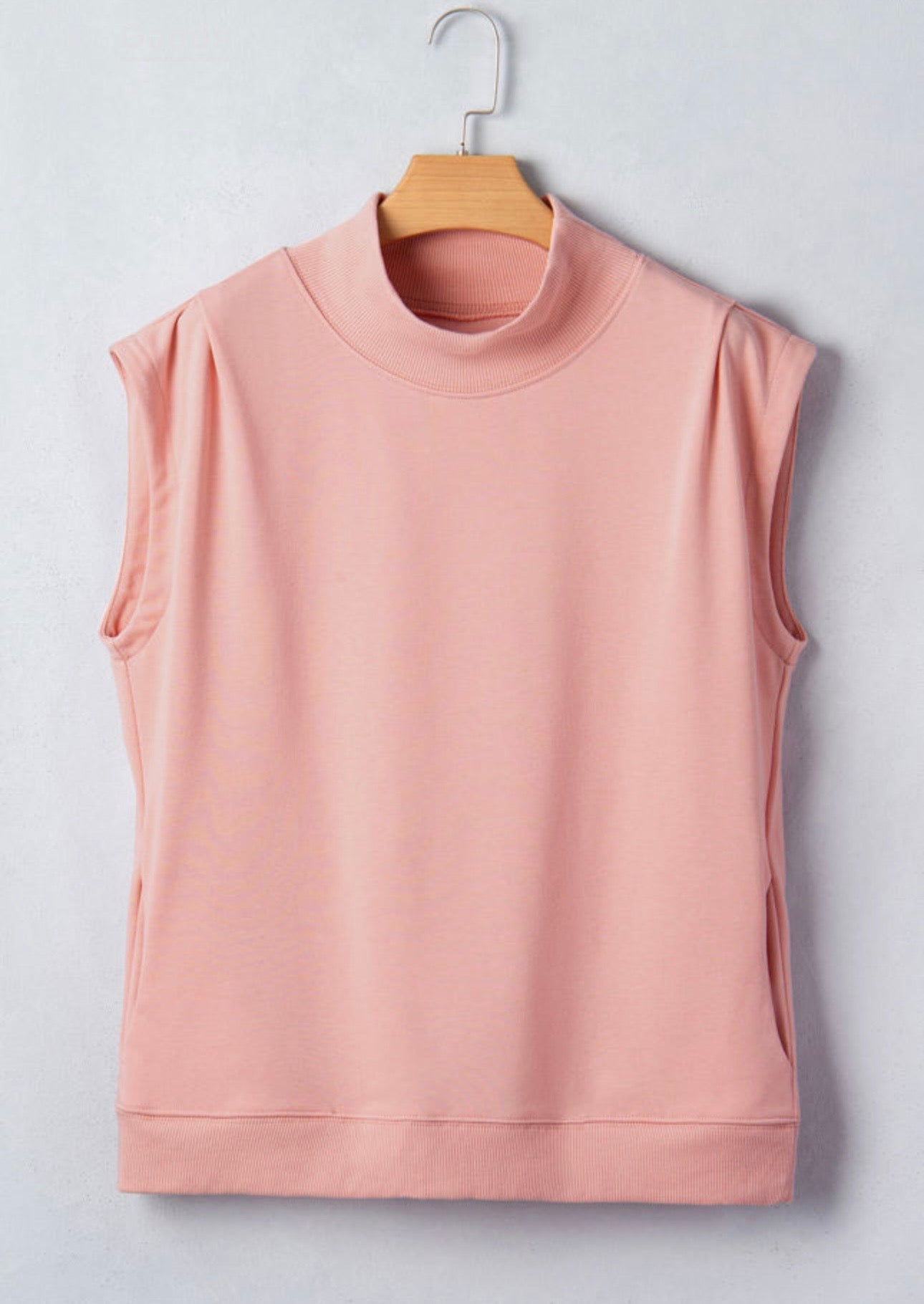 Cap Sleeve High Neck Top