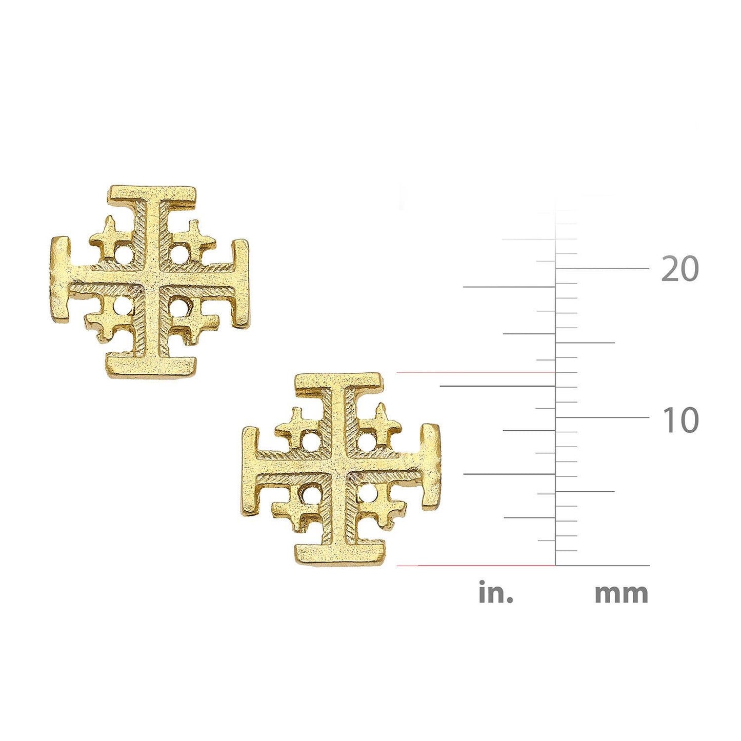 Susan Shaw Gold Multi Cross Stud Earring