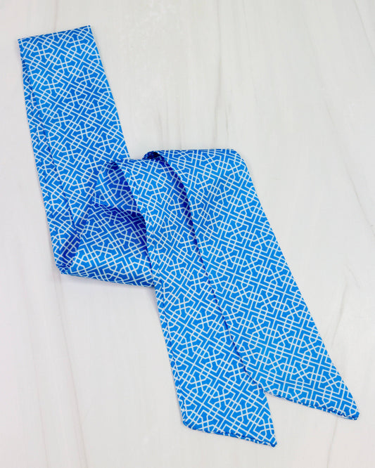 Serafina Scarf Blue/White