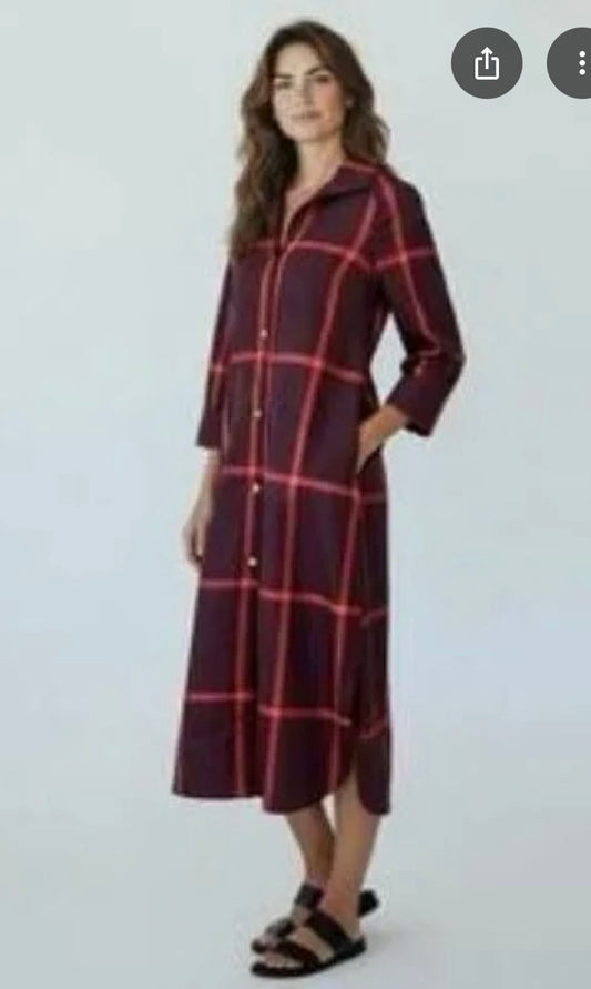 Tuckernuck Hickory Plaid House Dress-Size XS