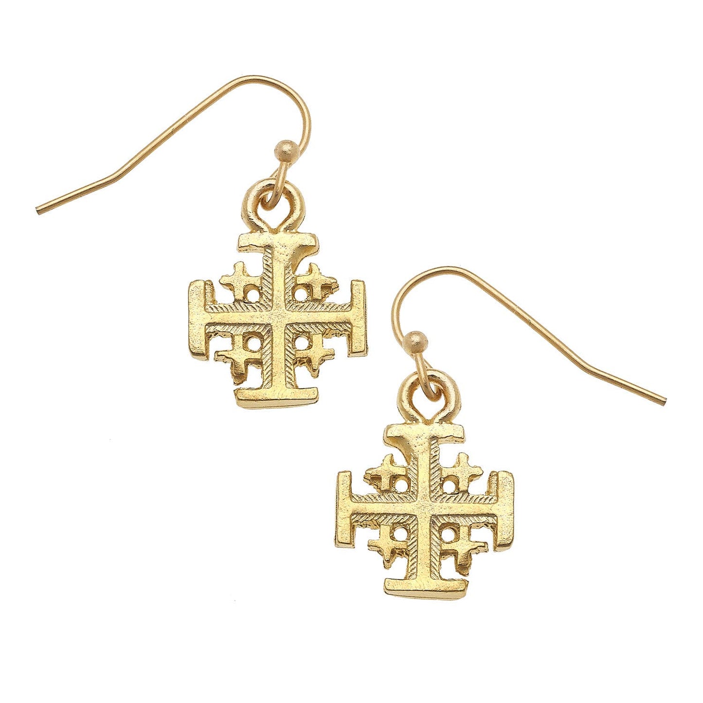 Susan Shaw Gold Multi Cross Wire Earrings