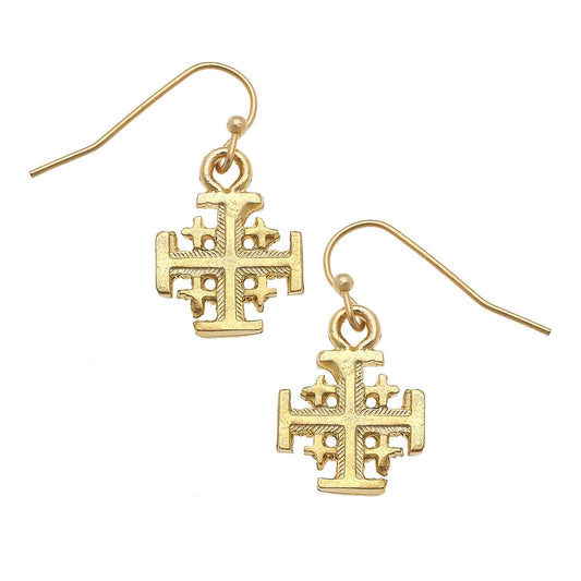 Susan Shaw Gold Multi Cross Wire Earrings