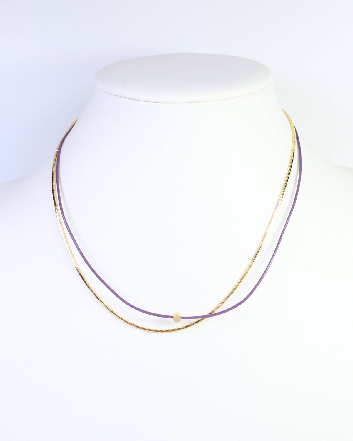 Paula Cord and Chain Layered LSU Necklace