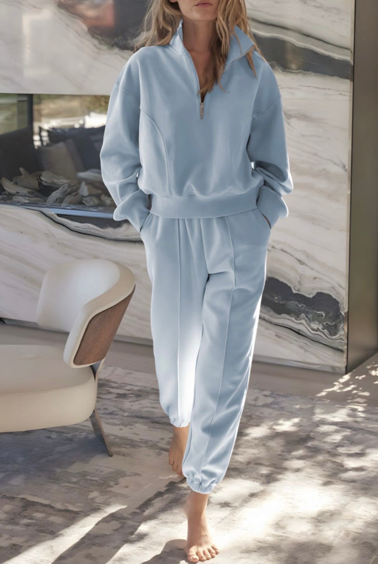 Half Zip Pullover & Joggers Active Set