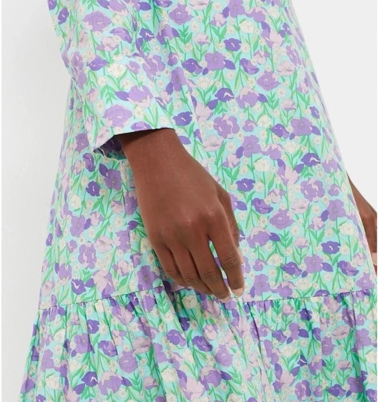Tuckernuck Hyacinth House Bellflower Floral Maxi Dress-Size XXS