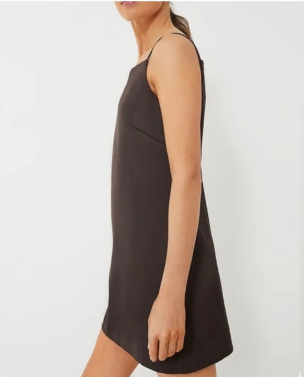 Tuckernuck Chocolate Satin Lara Dress-Size 4