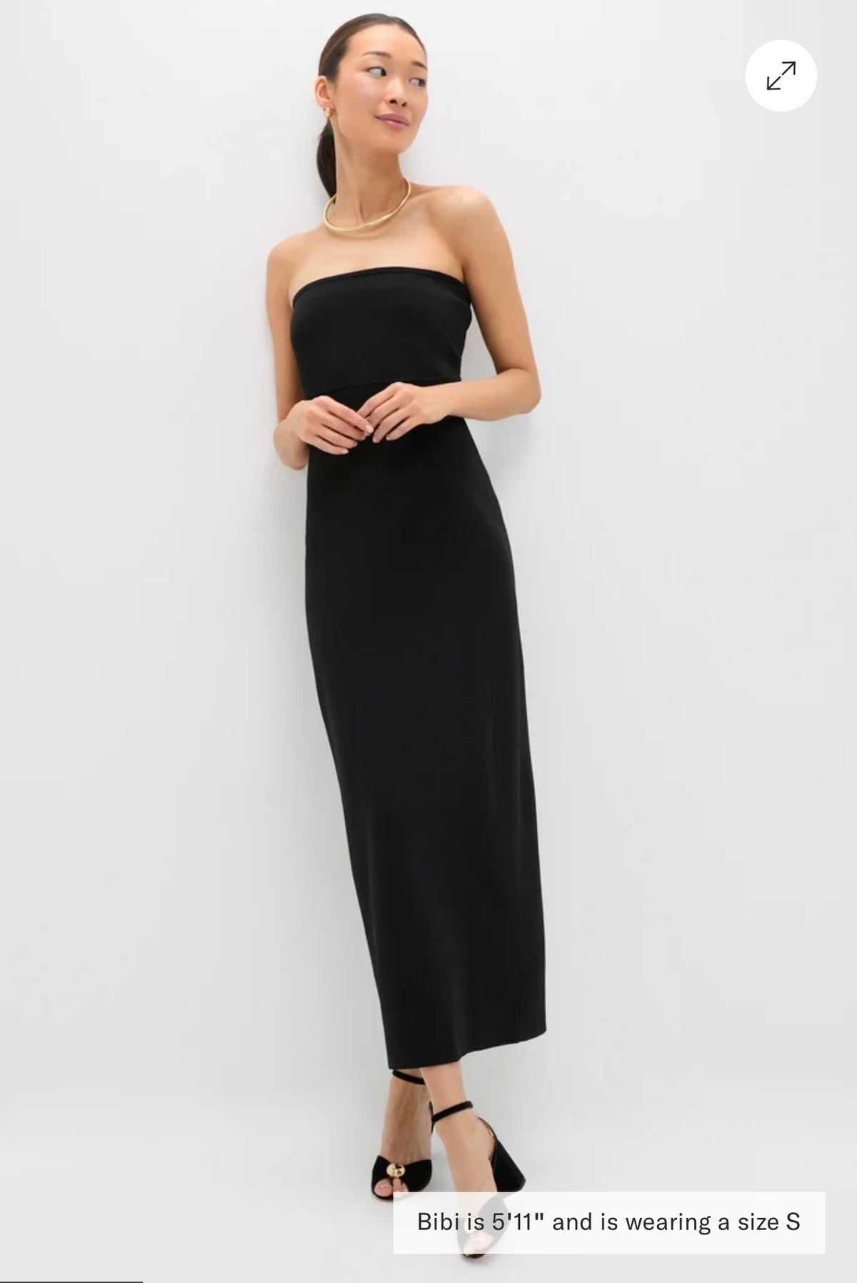 Tuckernuck Black Strapless Joelle Dress-Size Medium