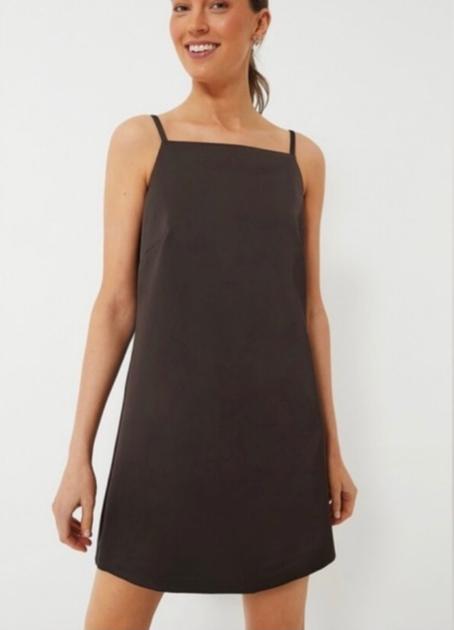 Tuckernuck Chocolate Satin Lara Dress-Size 4