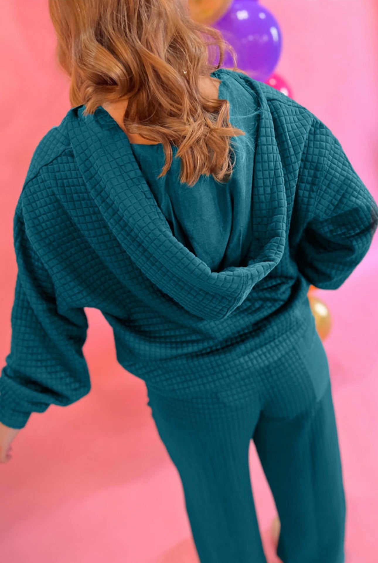 Teal Waffled Textured Set