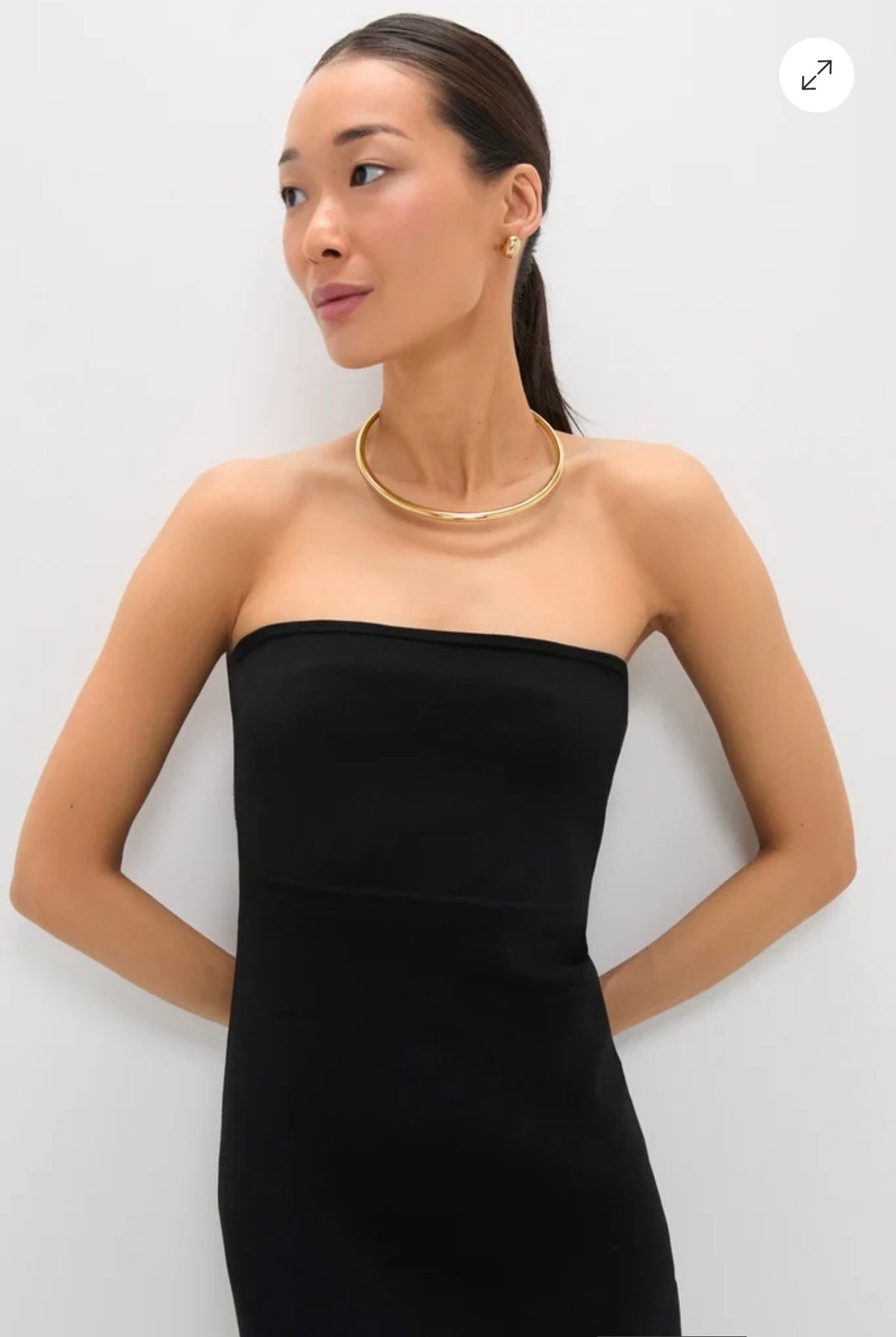 Tuckernuck Black Strapless Joelle Dress-Size Medium