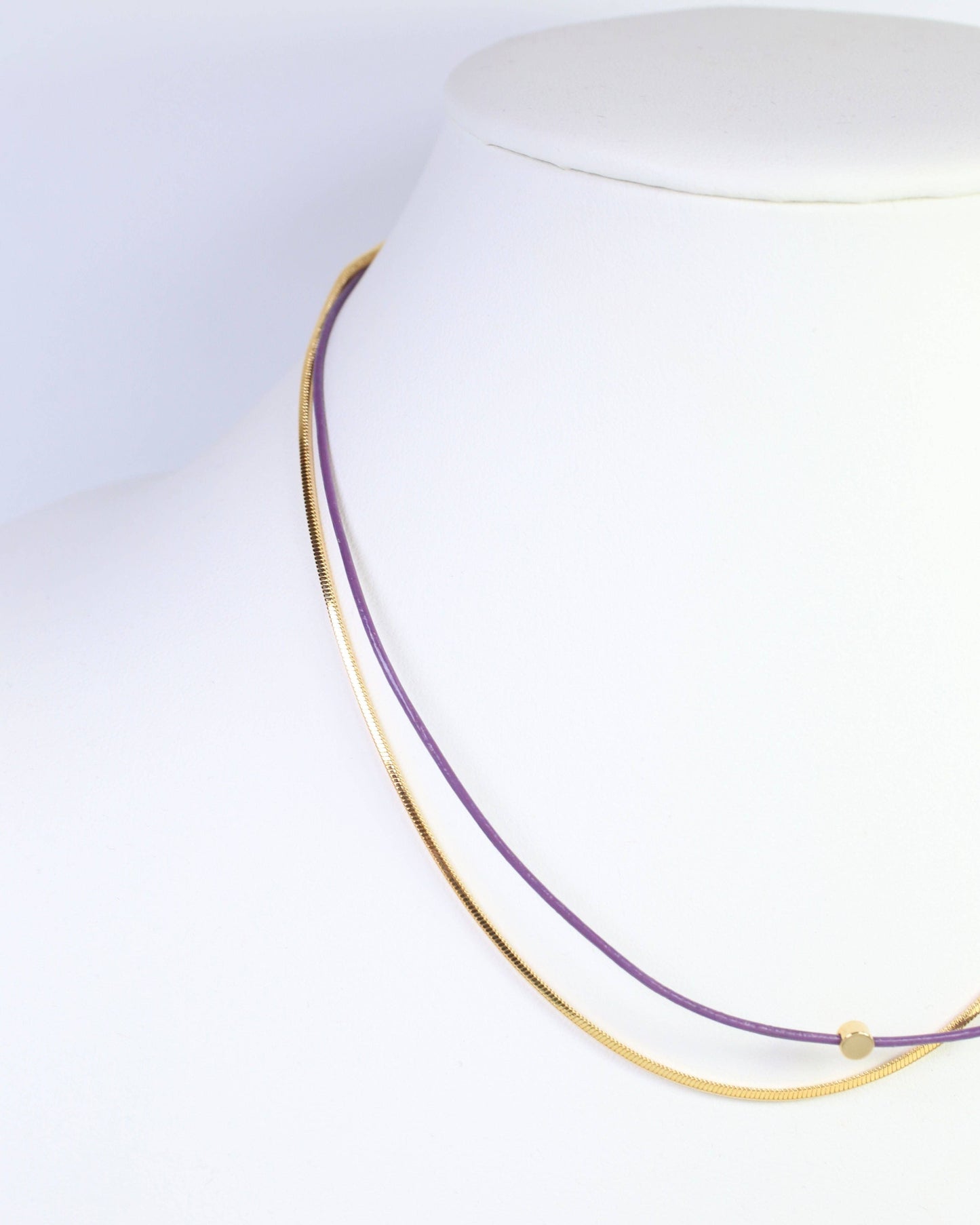 Paula Cord and Chain Layered LSU Necklace