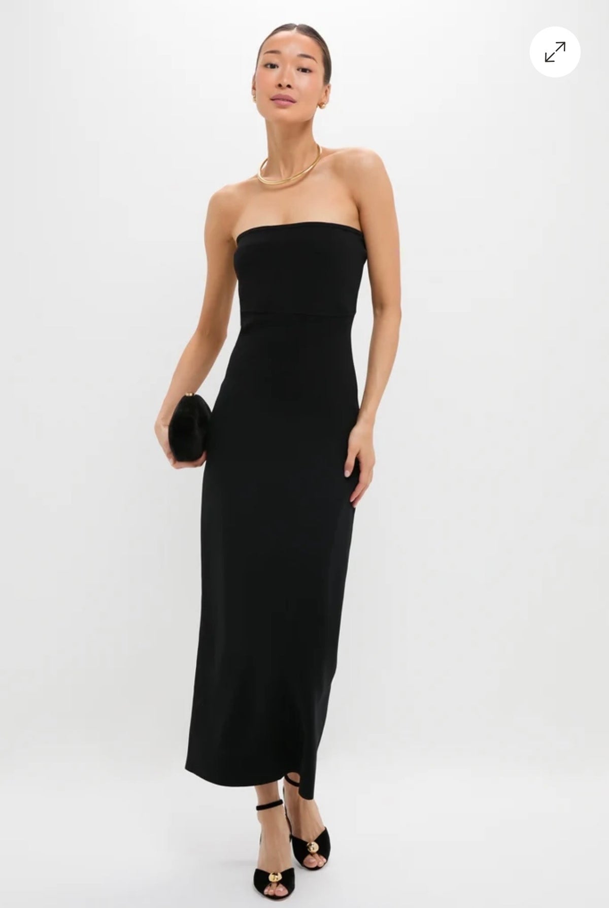 Tuckernuck Black Strapless Joelle Dress-Size Medium