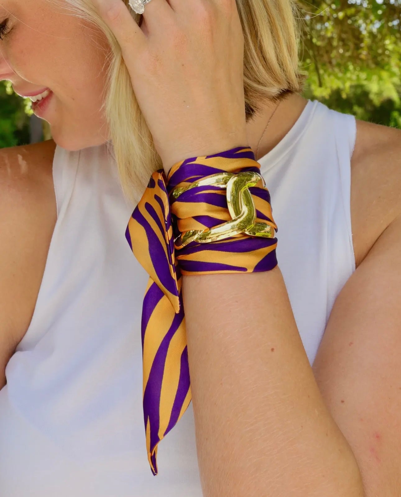LSU Twilly Scarf Bracelet