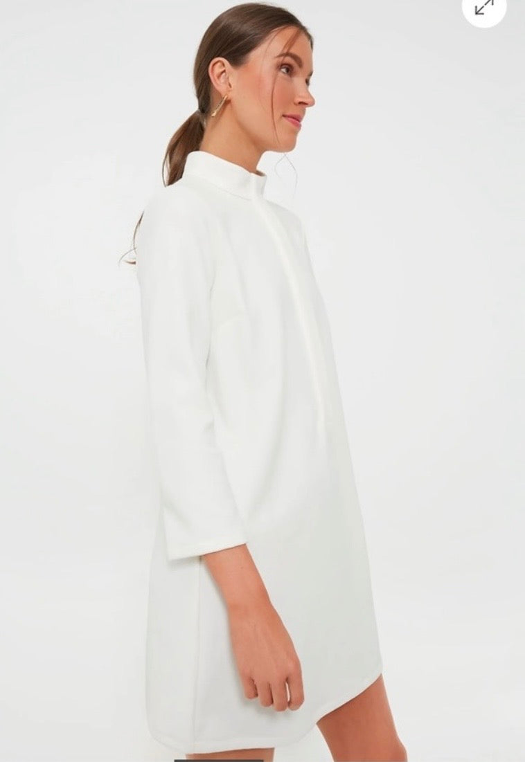 Tuckernuck White Avery Shirt Dress-Size Small