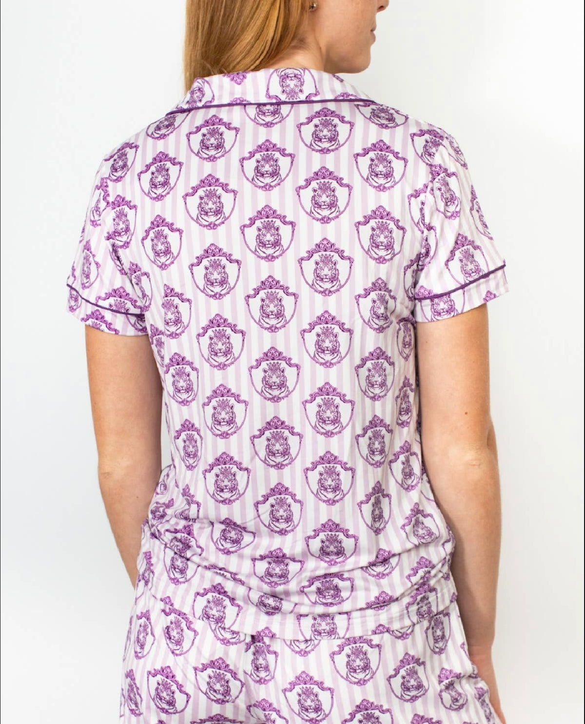 Gilded Tiger Sleep Shorts Set Light Orchid/Purple