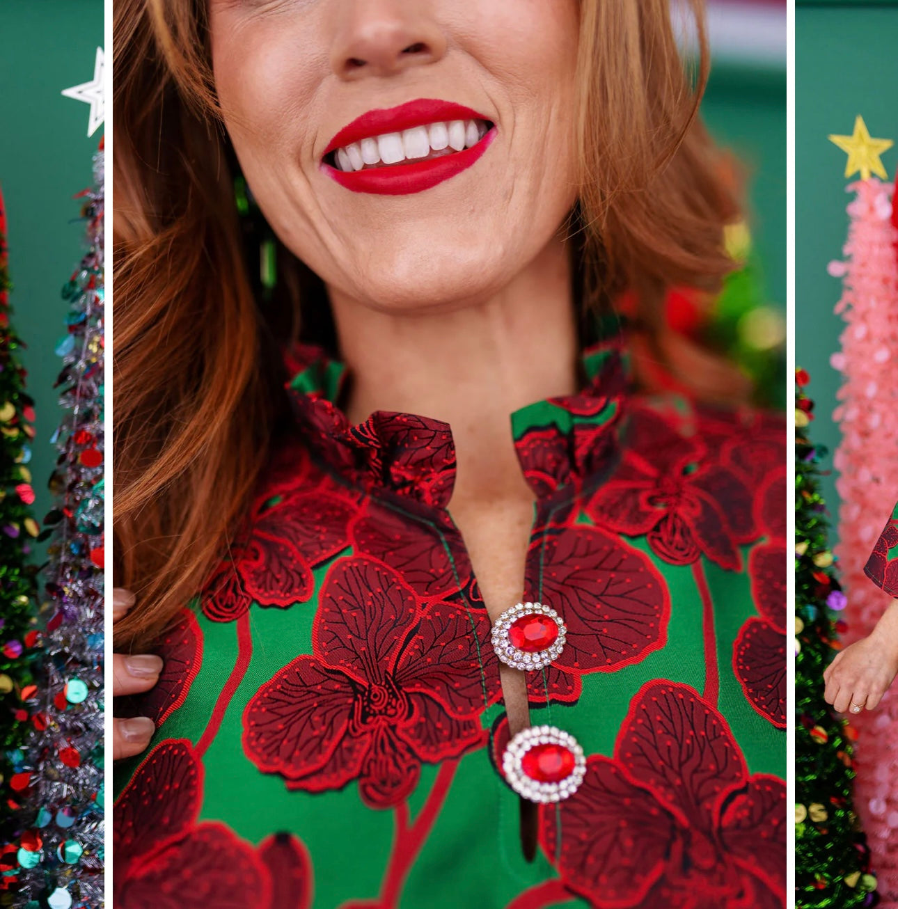 Brianna Cannon Holiday Orchid Caftan