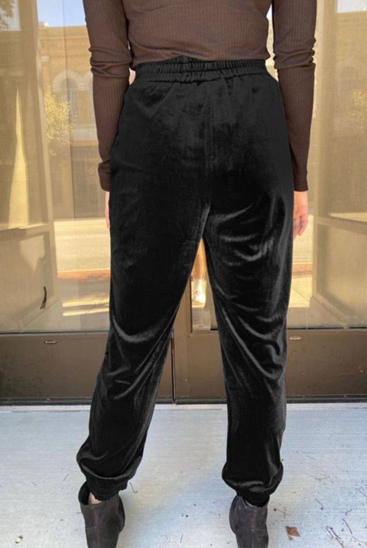Black Velvet Joggers