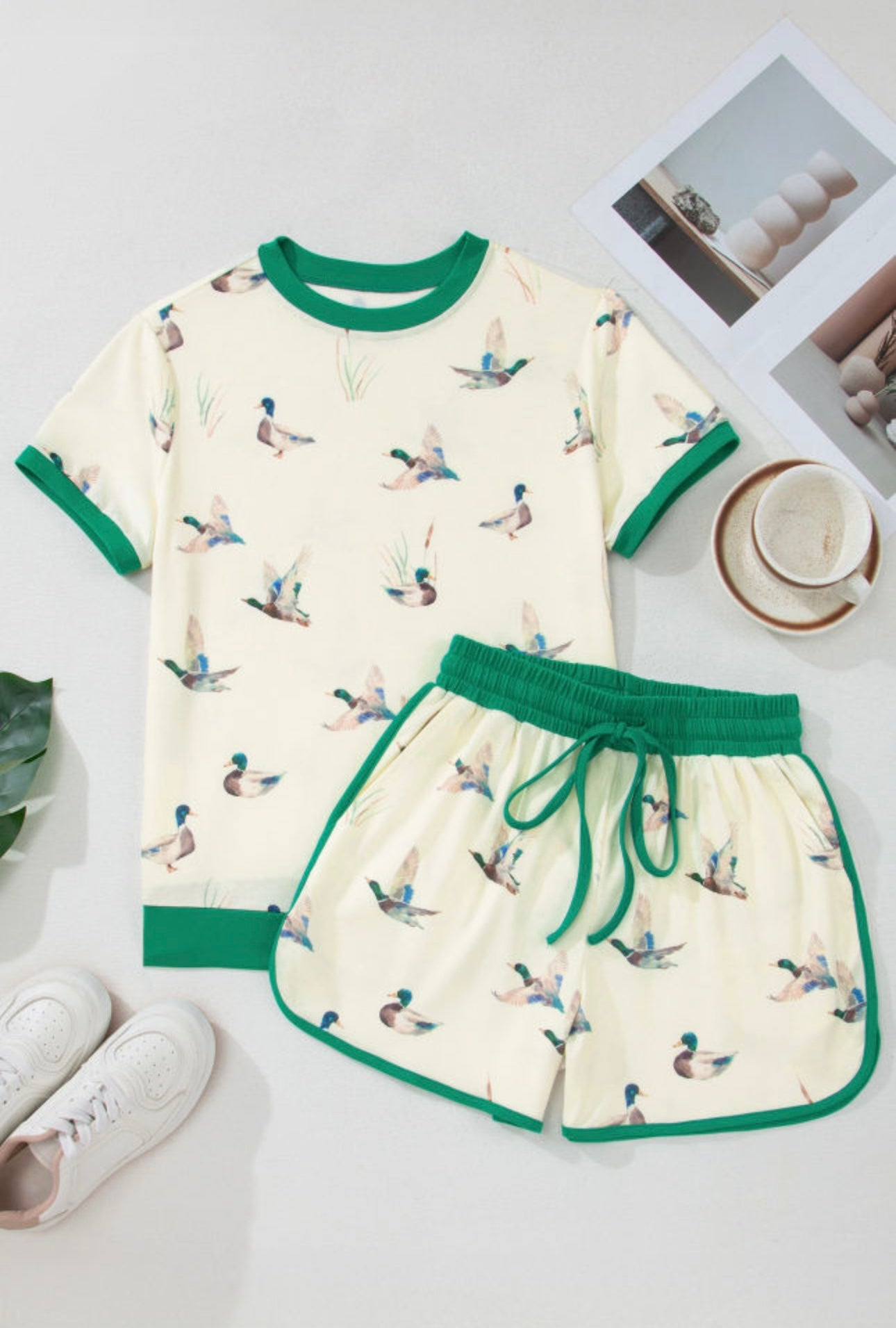 Mallard Graphic Shorts Set