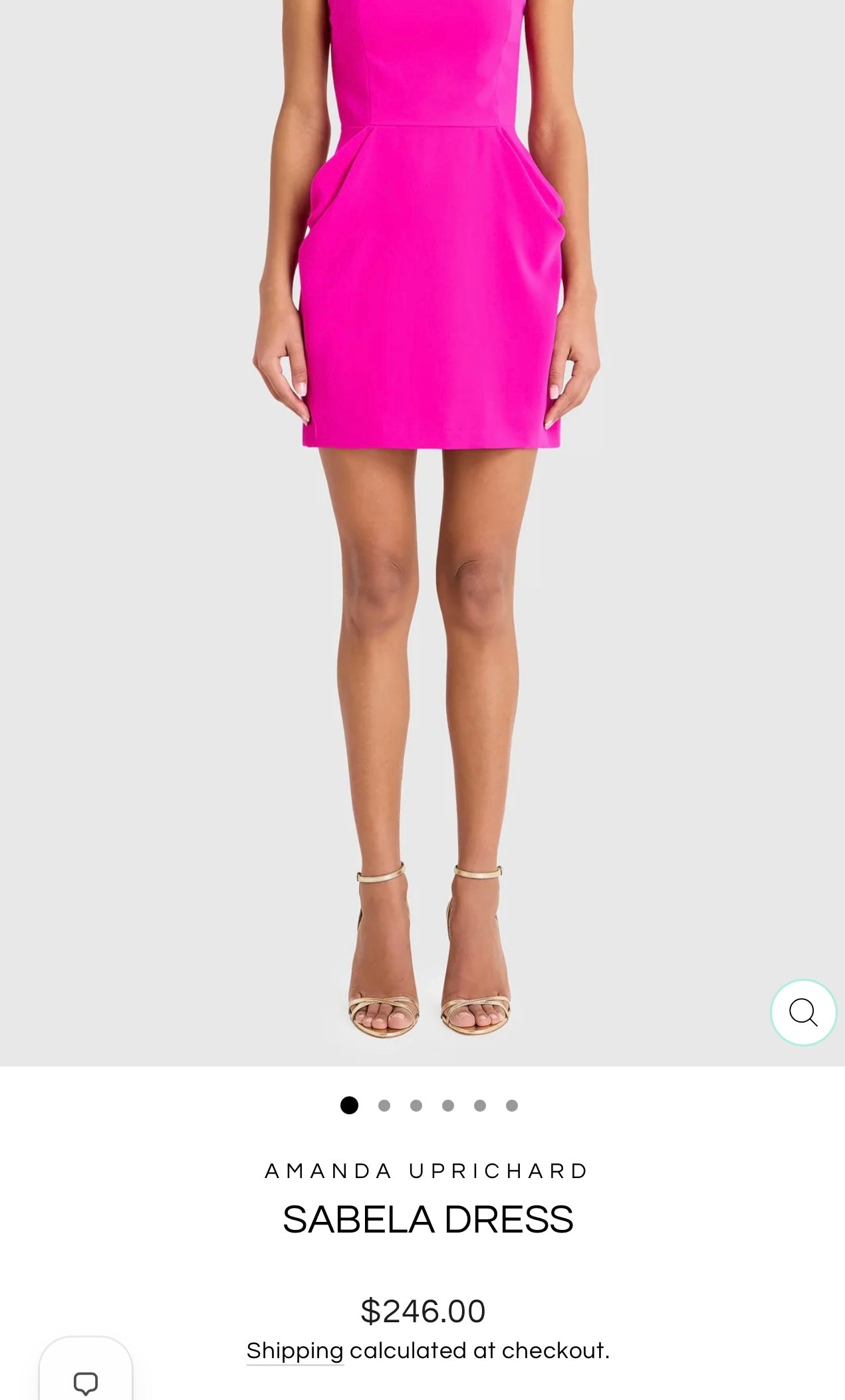 Amanda Uprichard Pink Sabela Dress-Size Small