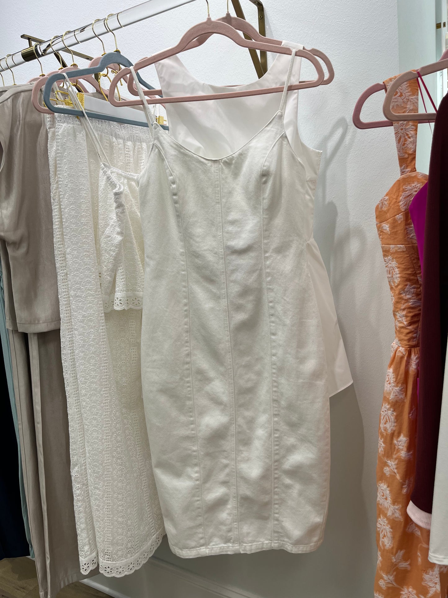 Amanda Uprichard White Delora Midi Dress-Size Small