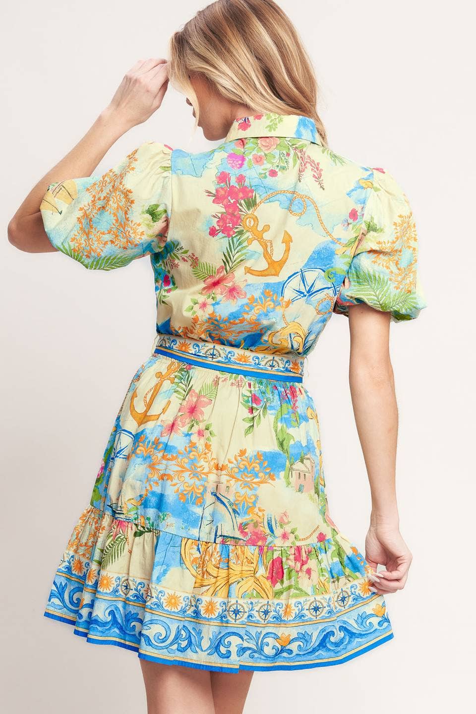 Tropical Tie Waist Dress