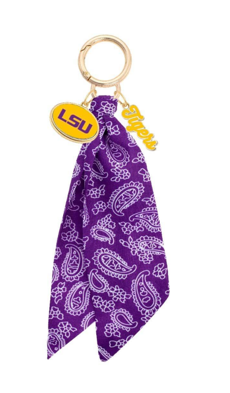 LSU Tigers Logo Bandana Bag Charm